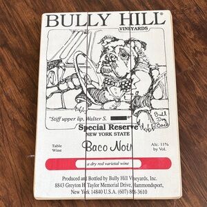 Bully Hill Vineyards Baco Noir Wine Box Art